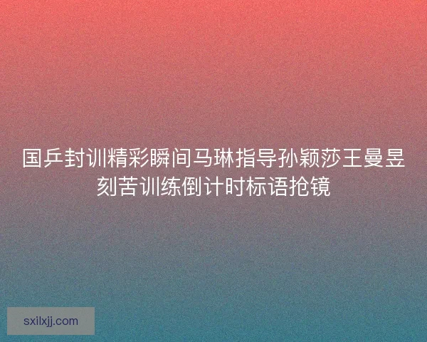 国乒封训精彩瞬间马琳指导孙颖莎王曼昱刻苦训练倒计时标语抢镜